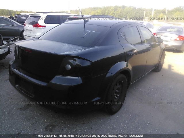 1B3BD4FBXBN517262 - 2011 DODGE AVENGER EXPRESS BLACK photo 4