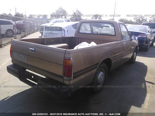 JAABL14A8G0707874 - 1986 ISUZU PUP BROWN photo 4