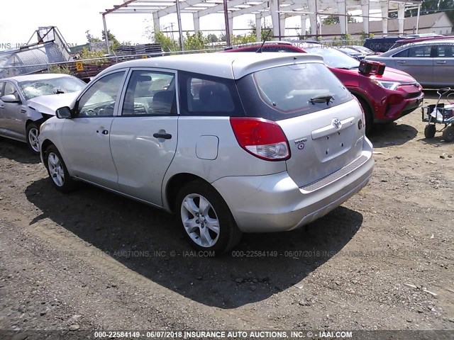 2T1KR32E93C071863 - 2003 TOYOTA COROLLA MATRIX XR SILVER photo 3