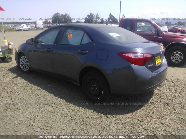 2T1BURHE1JC078764 - 2018 TOYOTA COROLLA L/LE/XLE/SE/XSE GRAY photo 3