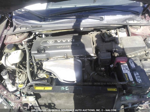 JTKDE177250043864 - 2005 TOYOTA SCION TC 勃艮第红 照片 10