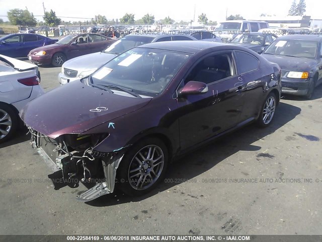 JTKDE177250043864 - 2005 TOYOTA SCION TC 勃艮第红 照片 2