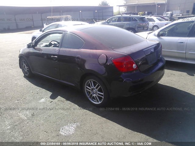 JTKDE177250043864 - 2005 TOYOTA SCION TC 勃艮第红 照片 3