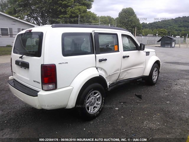 1D4PU2GK5AW105673 - 2010 DODGE NITRO SE WHITE photo 4