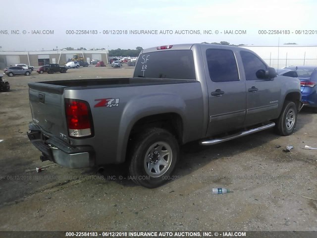 3GTEK23399G248337 - 2009 GMC SIERRA K1500 SLE GRAY photo 4