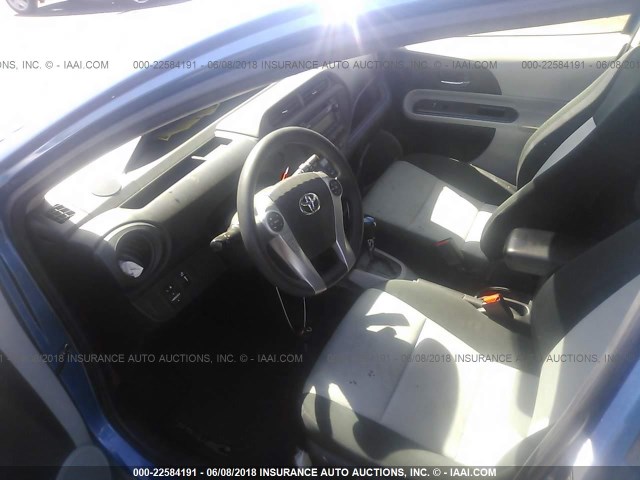 JTDKDTB33D1036335 - 2013 TOYOTA PRIUS C BLUE photo 5