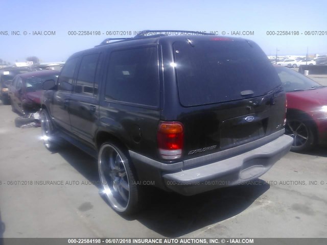 1FMZU62X7YZB63157 - 2000 FORD EXPLORER XLS BLACK photo 3