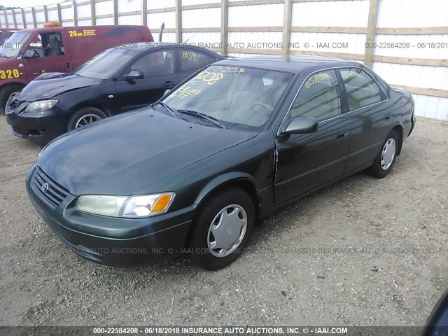 4T1BG22K3XU576159 - 1999 TOYOTA CAMRY CE/LE/XLE GREEN photo 2
