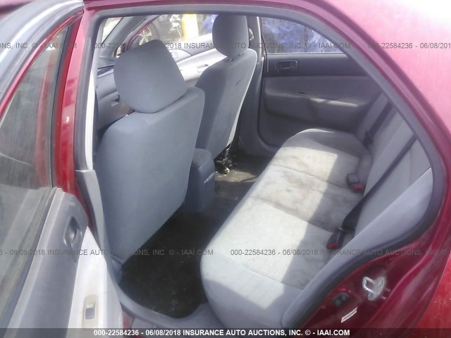 JA3AJ26E56U026738 - 2006 MITSUBISHI LANCER ES RED photo 8