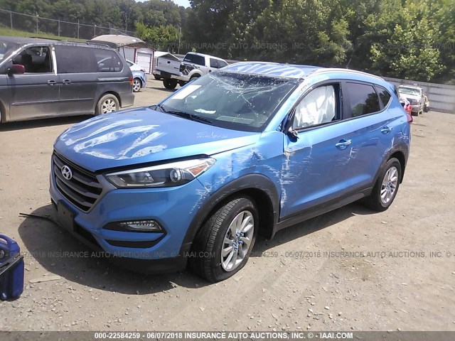 KM8J3CA45GU157374 - 2016 HYUNDAI TUCSON LIMITED/SPORT AND ECO/SE BLUE photo 2