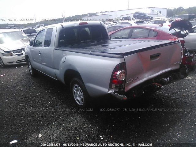 5TFTX4CN6BX006452 - 2011 TOYOTA TACOMA ACCESS CAB SILVER photo 3