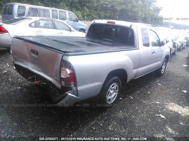 5TFTX4CN6BX006452 - 2011 TOYOTA TACOMA ACCESS CAB Silber Foto 4