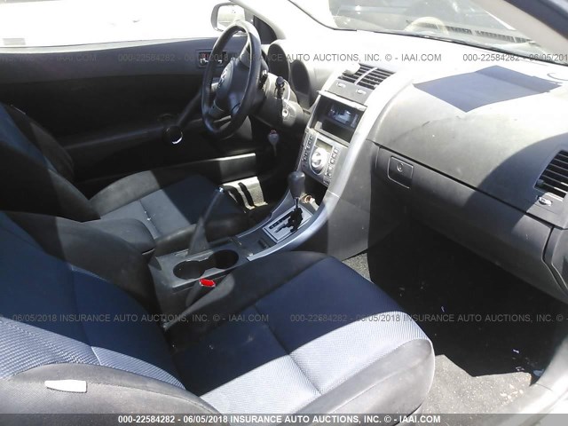 JTKDE167070219850 - 2007 TOYOTA SCION TC SILVER photo 5