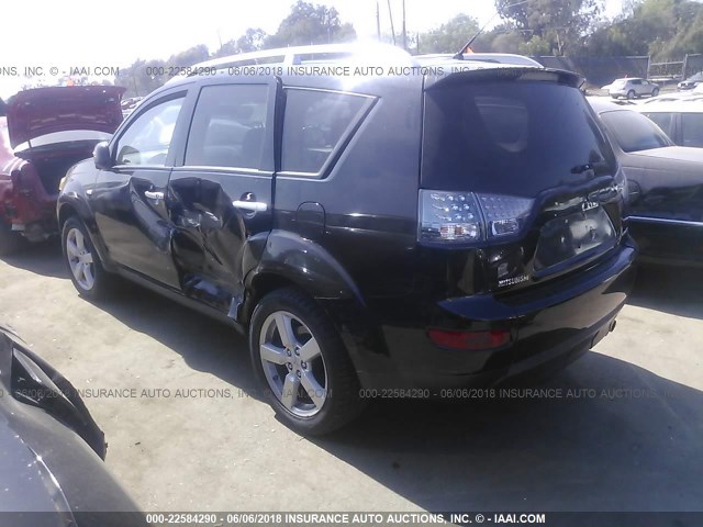 JA4MS41X27Z012889 - 2007 MITSUBISHI OUTLANDER XLS BLACK photo 3