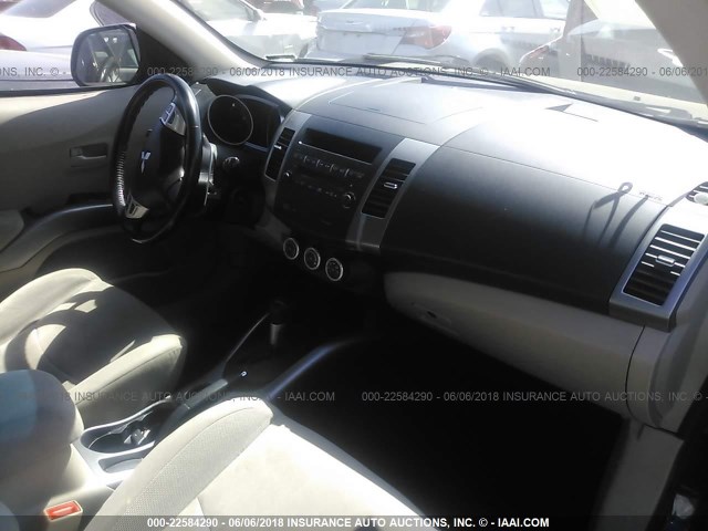 JA4MS41X27Z012889 - 2007 MITSUBISHI OUTLANDER XLS BLACK photo 5