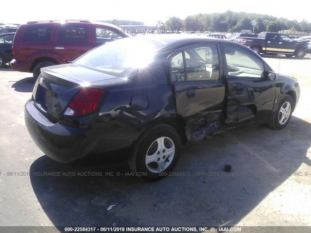 1G8AG52FX3Z200814 - 2003 SATURN ION LEVEL 1 BLACK photo 4