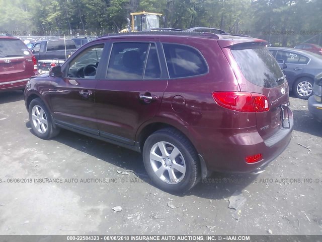 5NMSH73E87H055842 - 2007 HYUNDAI SANTA FE SE/LIMITED MAROON photo 3