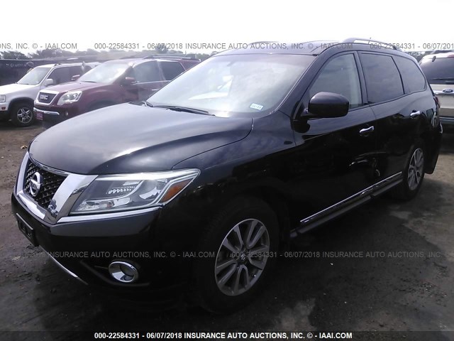 5N1AR2MN5EC655042 - 2014 NISSAN PATHFINDER S/SV/SL/PLATINUM 黑色 照片 2