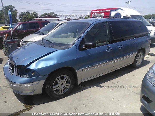 2FMZA56413BB10243 - 2003 FORD WINDSTAR SEL BLUE photo 2