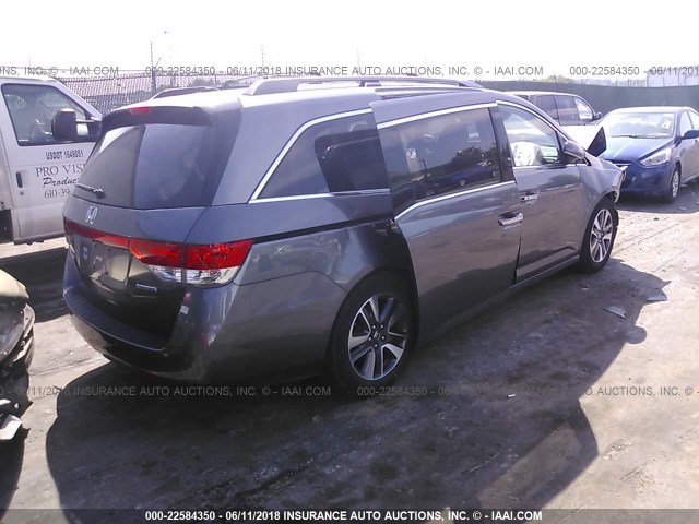 5FNRL5H93EB051080 - 2014 HONDA ODYSSEY TOURING/TOURING ELITE GRAY photo 4