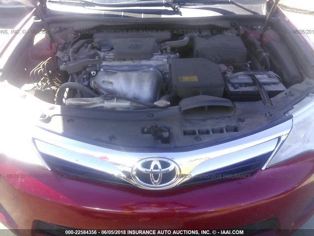 4T1BF1FK1DU663223 - 2013 TOYOTA CAMRY L/SE/LE/XLE 红色 照片 10