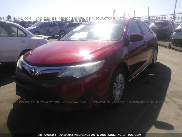 4T1BF1FK1DU663223 - 2013 TOYOTA CAMRY L/SE/LE/XLE 红色 照片 2