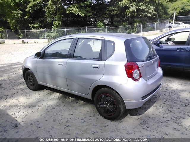 KL1TD66E89B320926 - 2009 CHEVROLET AVEO LS/LT 银色 照片 3