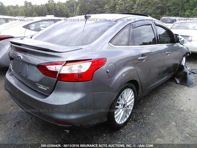 1FADP3J29EL402934 - 2014 FORD FOCUS TITANIUM GRAY photo 4