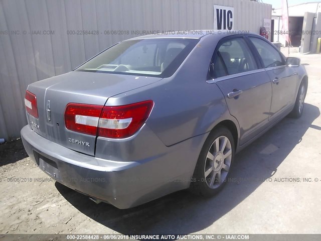 3LNHM26196R615508 - 2006 LINCOLN ZEPHYR GRAY photo 4