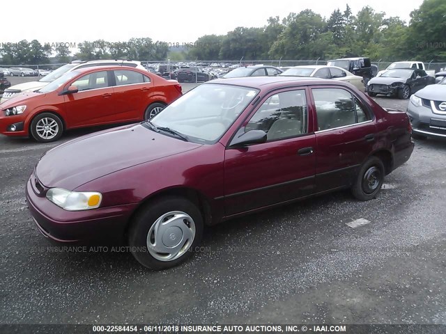 2T1BR12E2YC372633 - 2000 TOYOTA COROLLA VE/CE/LE BURGUNDY photo 2