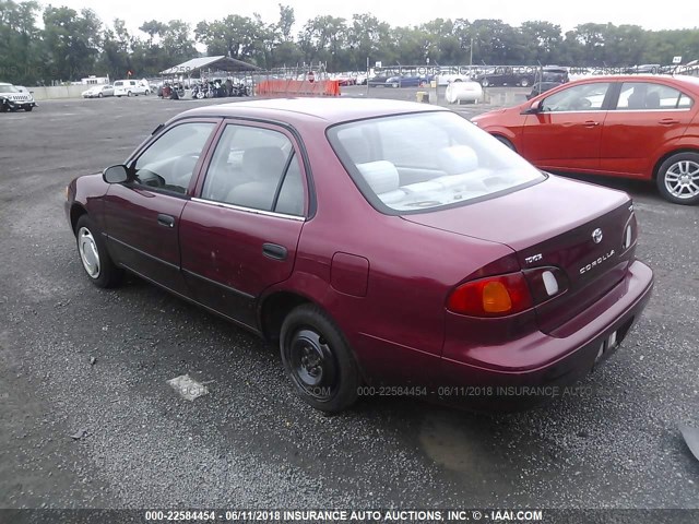 2T1BR12E2YC372633 - 2000 TOYOTA COROLLA VE/CE/LE BURGUNDY photo 3