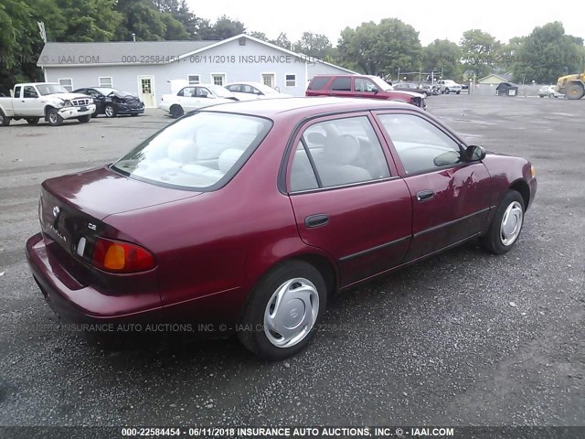 2T1BR12E2YC372633 - 2000 TOYOTA COROLLA VE/CE/LE BURGUNDY photo 4