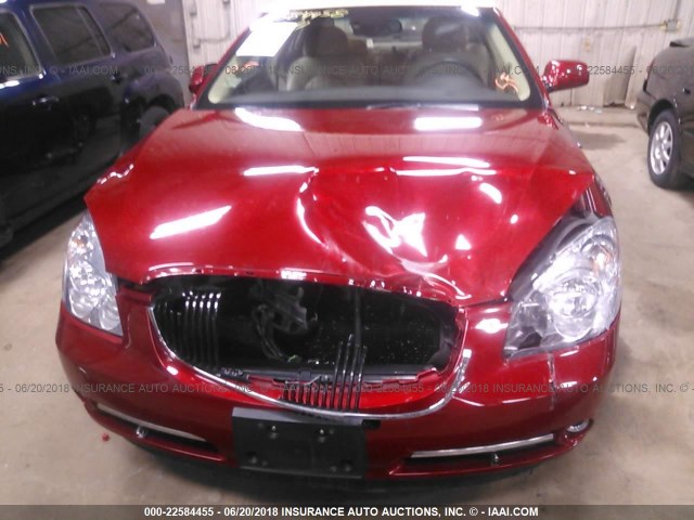 1G4HE57YX7U163380 - 2007 BUICK LUCERNE CXS RED photo 6