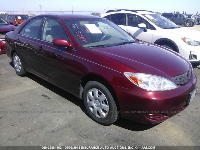 JTDBE32K020091364 - 2002 TOYOTA CAMRY LE/XLE/SE წითელი ფოტო 1