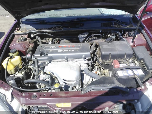 JTDBE32K020091364 - 2002 TOYOTA CAMRY LE/XLE/SE წითელი ფოტო 10