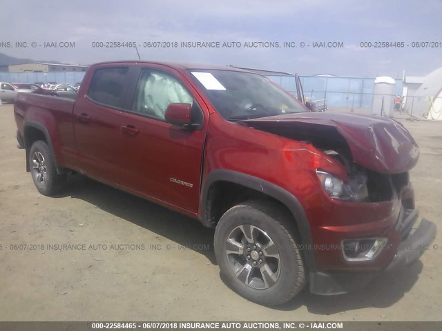 1GCGTDE31G1367977 - 2016 CHEVROLET COLORADO Z71 RED photo 1