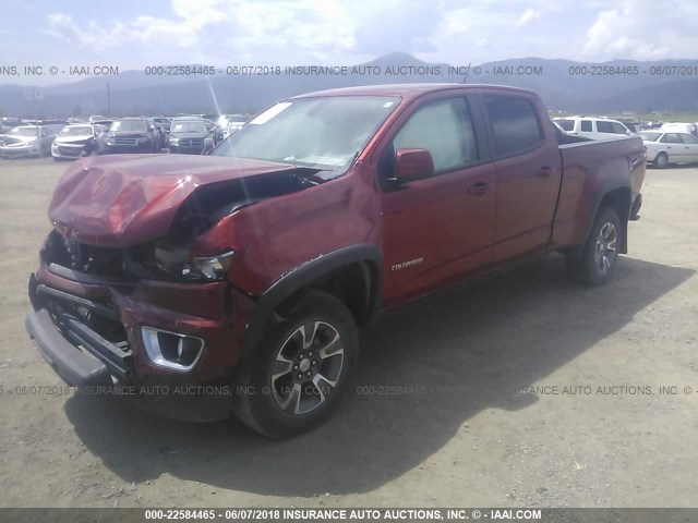 1GCGTDE31G1367977 - 2016 CHEVROLET COLORADO Z71 RED photo 2