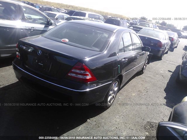 WDBRF54H37F885187 - 2007 MERCEDES-BENZ C 280 BLACK photo 4