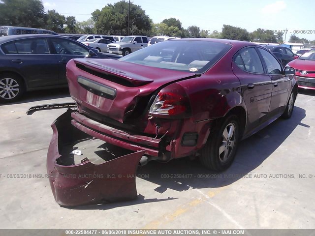 2G2WP522951151744 - 2005 PONTIAC GRAND PRIX MAROON photo 4