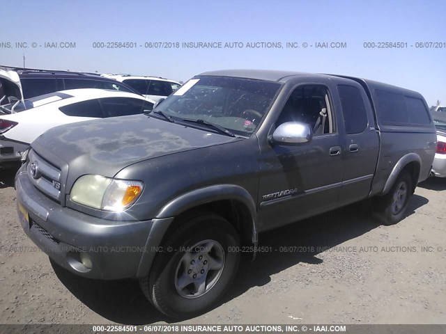 5TBRT34143S391487 - 2003 TOYOTA TUNDRA ACCESS CAB SR5 GRAY photo 2