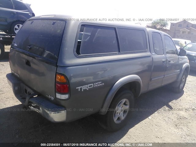 5TBRT34143S391487 - 2003 TOYOTA TUNDRA ACCESS CAB SR5 GRAY photo 4