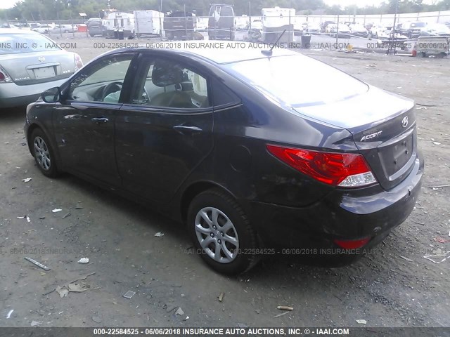 KMHCT4AE9CU265241 - 2012 HYUNDAI ACCENT GLS/GS BLACK photo 3