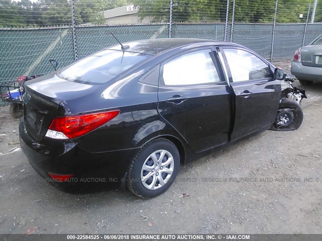 KMHCT4AE9CU265241 - 2012 HYUNDAI ACCENT GLS/GS BLACK photo 4