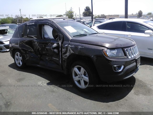 1C4NJCEA2ED674141 - 2014 JEEP COMPASS LATITUDE 棕色 照片 1