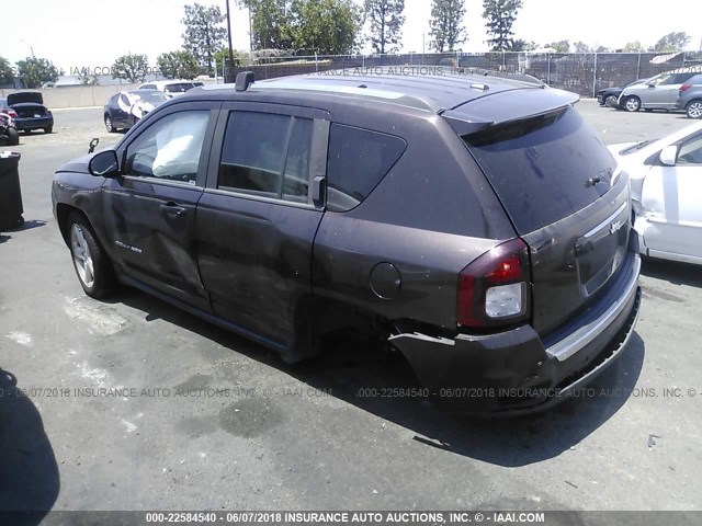 1C4NJCEA2ED674141 - 2014 JEEP COMPASS LATITUDE 棕色 照片 3