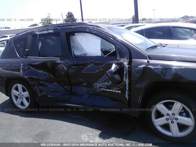 1C4NJCEA2ED674141 - 2014 JEEP COMPASS LATITUDE 棕色 照片 6