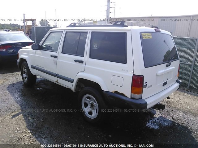 1J4FF68S8XL652093 - 1999 JEEP CHEROKEE SPORT/CLASSIC WHITE photo 3