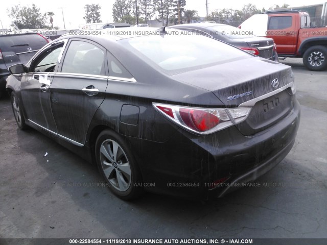 KMHEC4A49CA054994 - 2012 HYUNDAI SONATA HYBRID BLACK photo 3