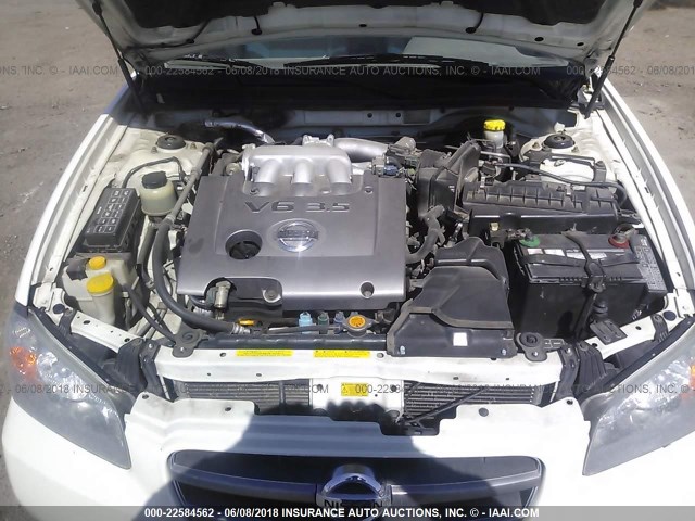 JN1DA31A03T416837 - 2003 NISSAN MAXIMA GLE/SE WHITE photo 10