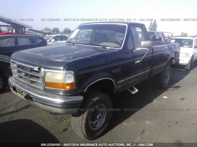 2FTHF26G0TCA62481 - 1996 FORD F250 BLACK photo 2